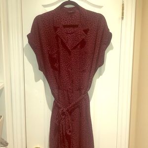 Maroon leopard print jumpsuit